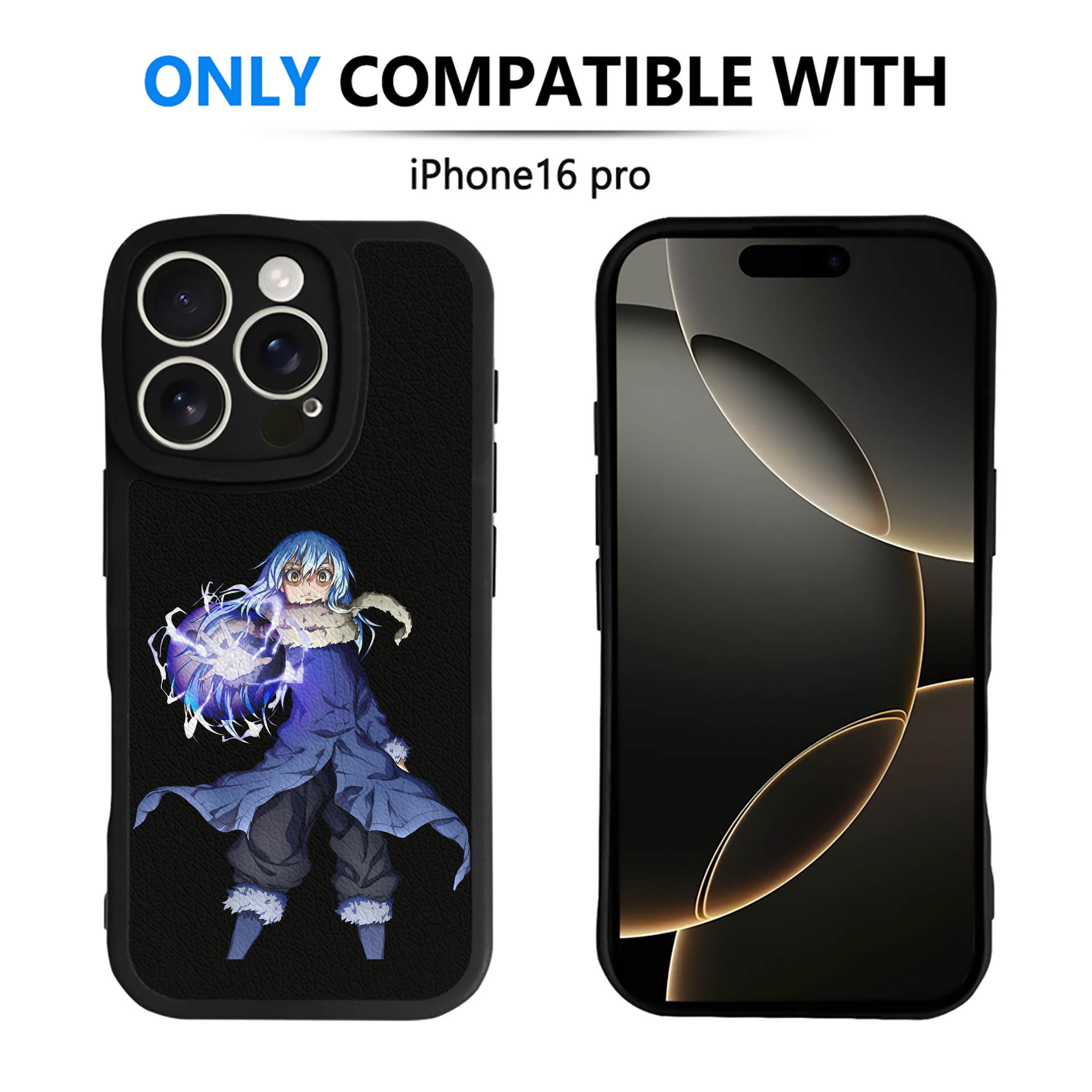 （画像用） 転スラ Regarding Reincarnated to Slime 【iPhone 16シリーズ対応】シリコンスマホケース（レザー調） 材質：シリコン